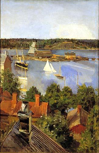 Akseli Gallen-Kallela View from North Quay Norge oil painting art